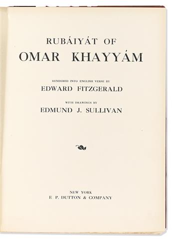 Khayyam, Omar (1048-1131) & Edward Fitzgerald, trans. (1809-1883) Rubaiyat of Omar Khayyam, with the original illustrated jacket.